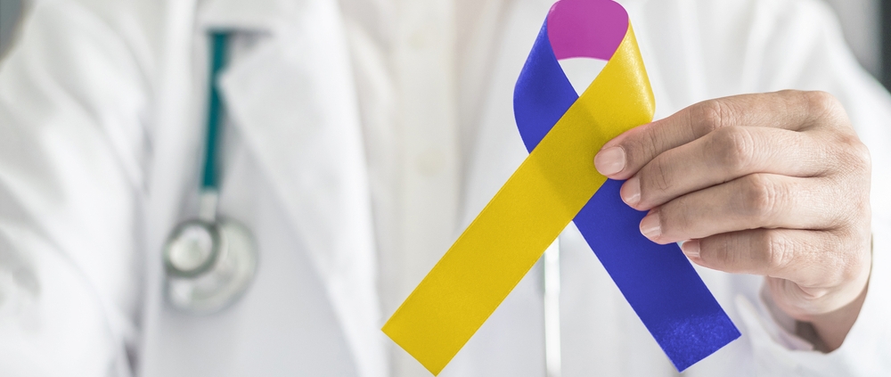 ribbon used for bladder cancer awareness month
