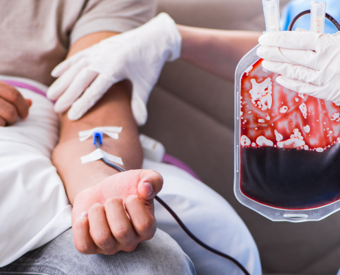 Thalassemia transplant: blood transfusion