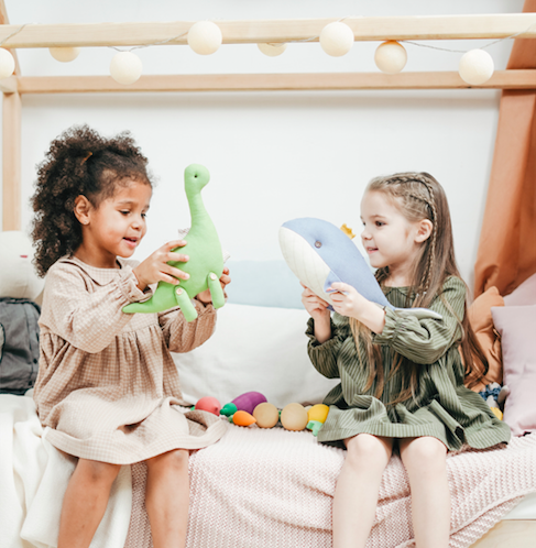 Children playing with toys