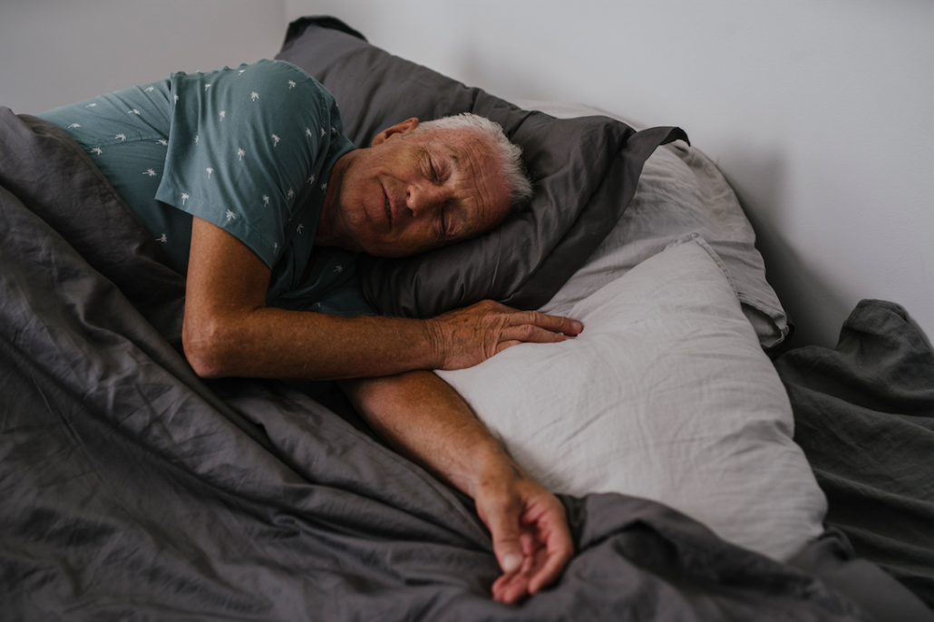 old man bed resting after diagnosed with ME/CFS