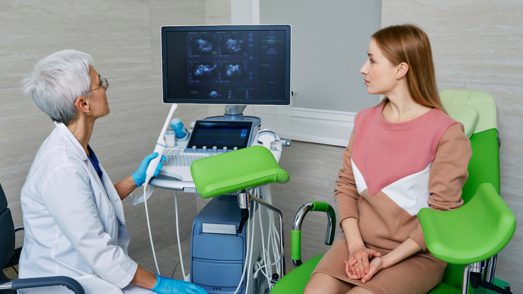 consultation with the doctor after a vaginal ultrasound