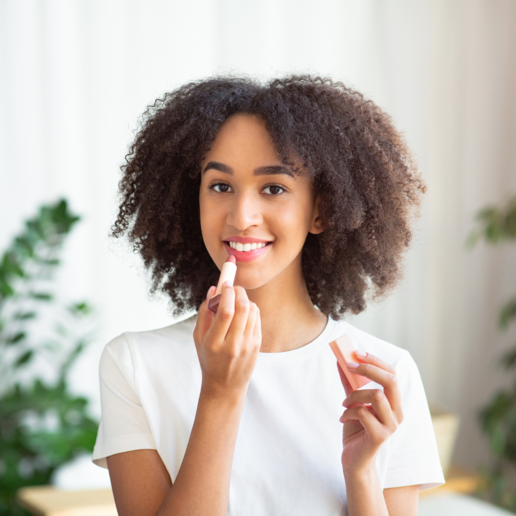 moisturising your lips with petroleum jelly